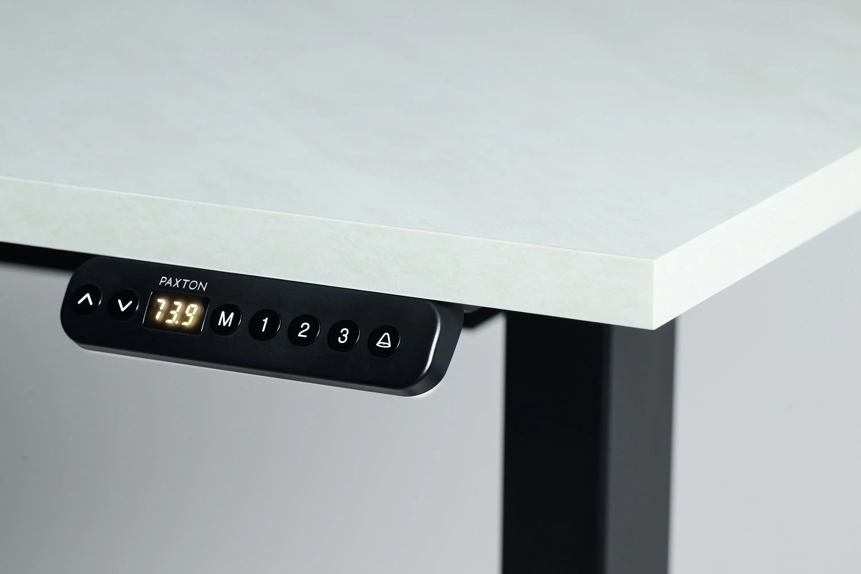 PAXTON 스톤 화이트 전동식 높이 조절 데스크